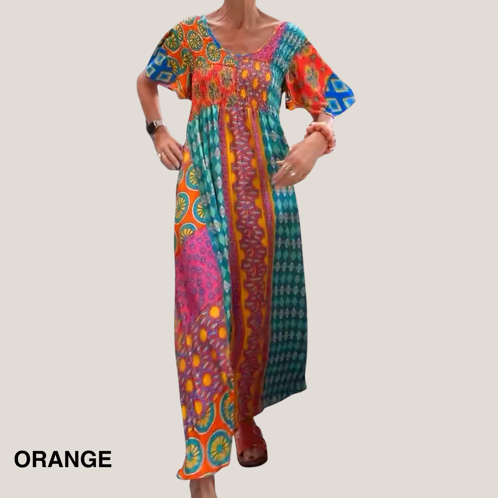 Vanessa™ | Chic Paisley Midi Dress