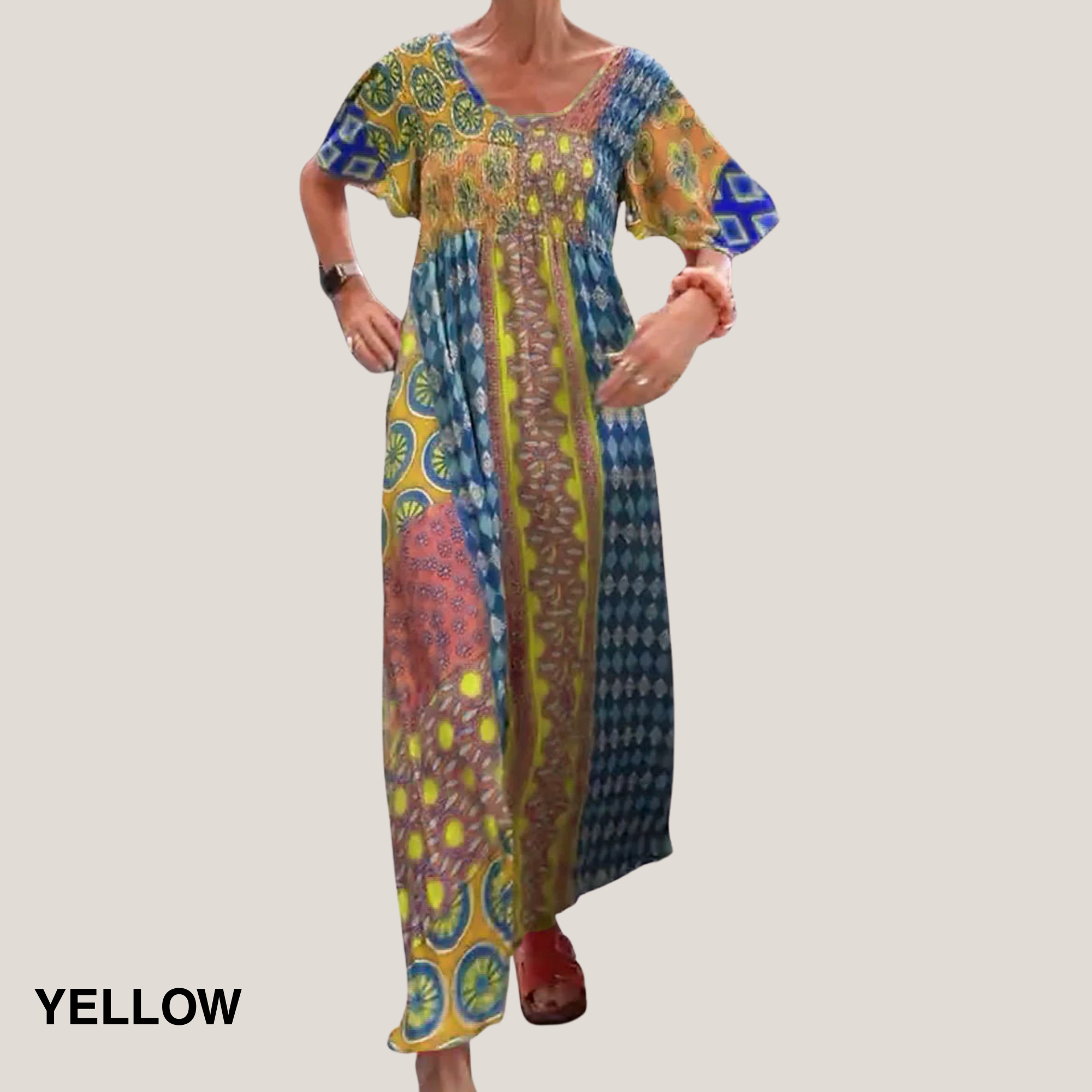 Vanessa™ | Chic Paisley Midi Dress