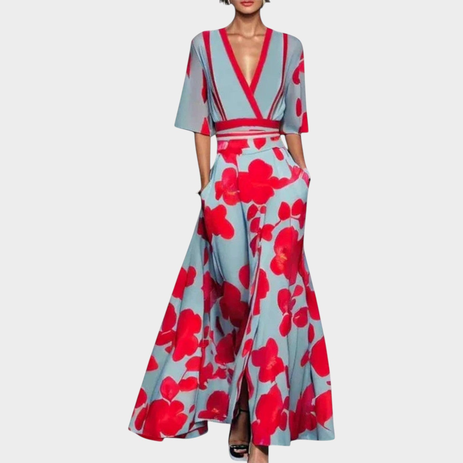 Floral Wrap Maxi Dress