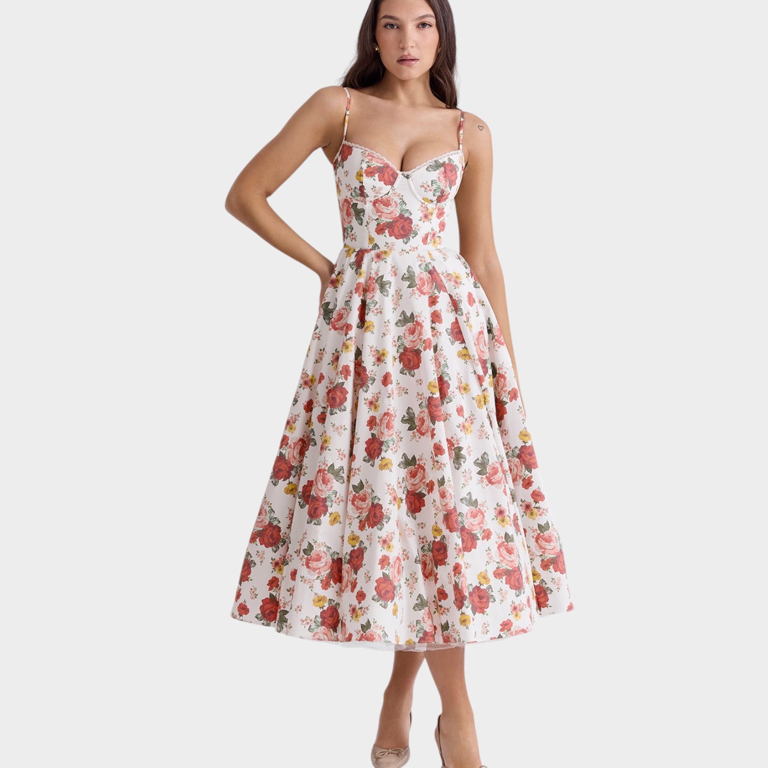 Cocktail Corset Midi Dress
