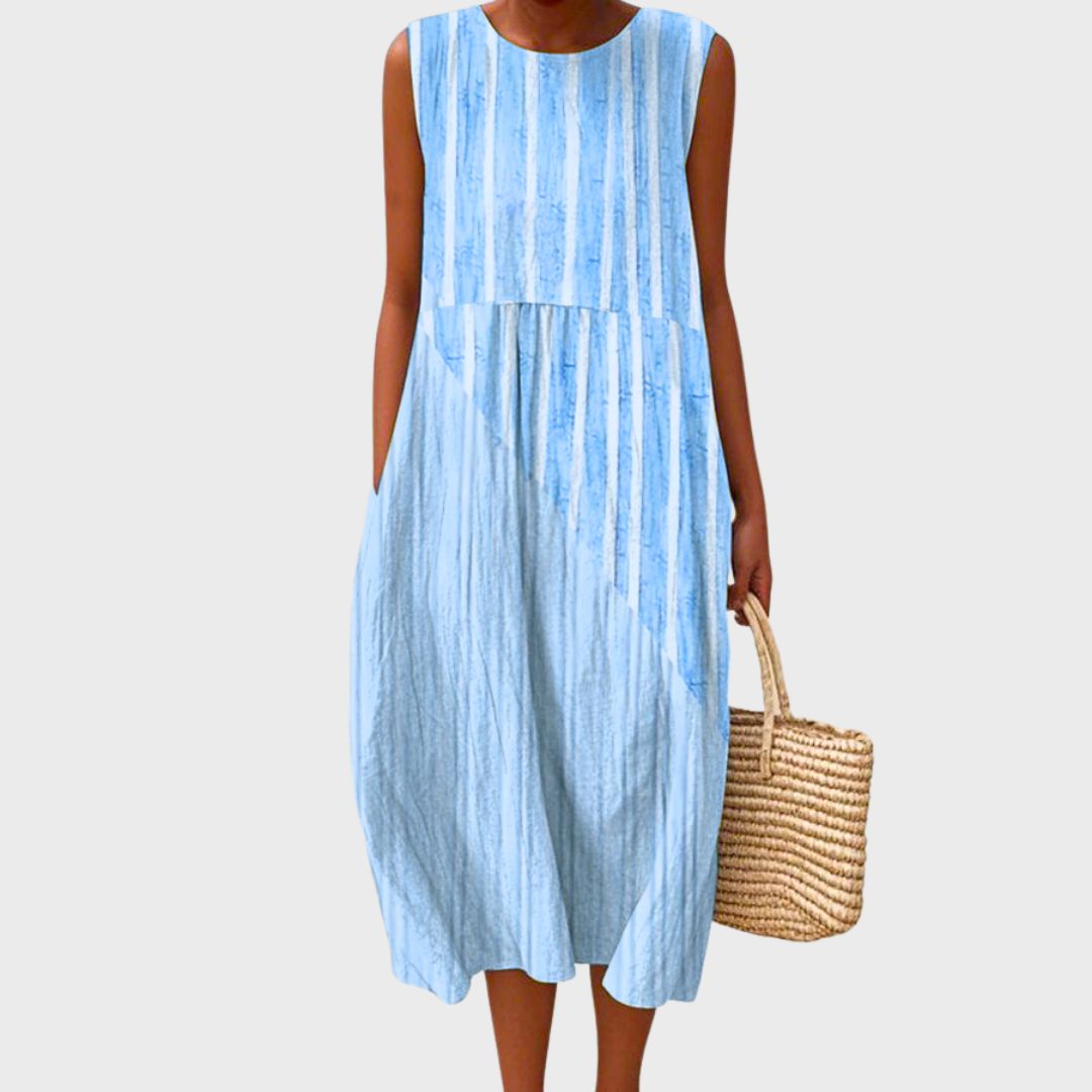 Sleeveless Plaid Summer Dress