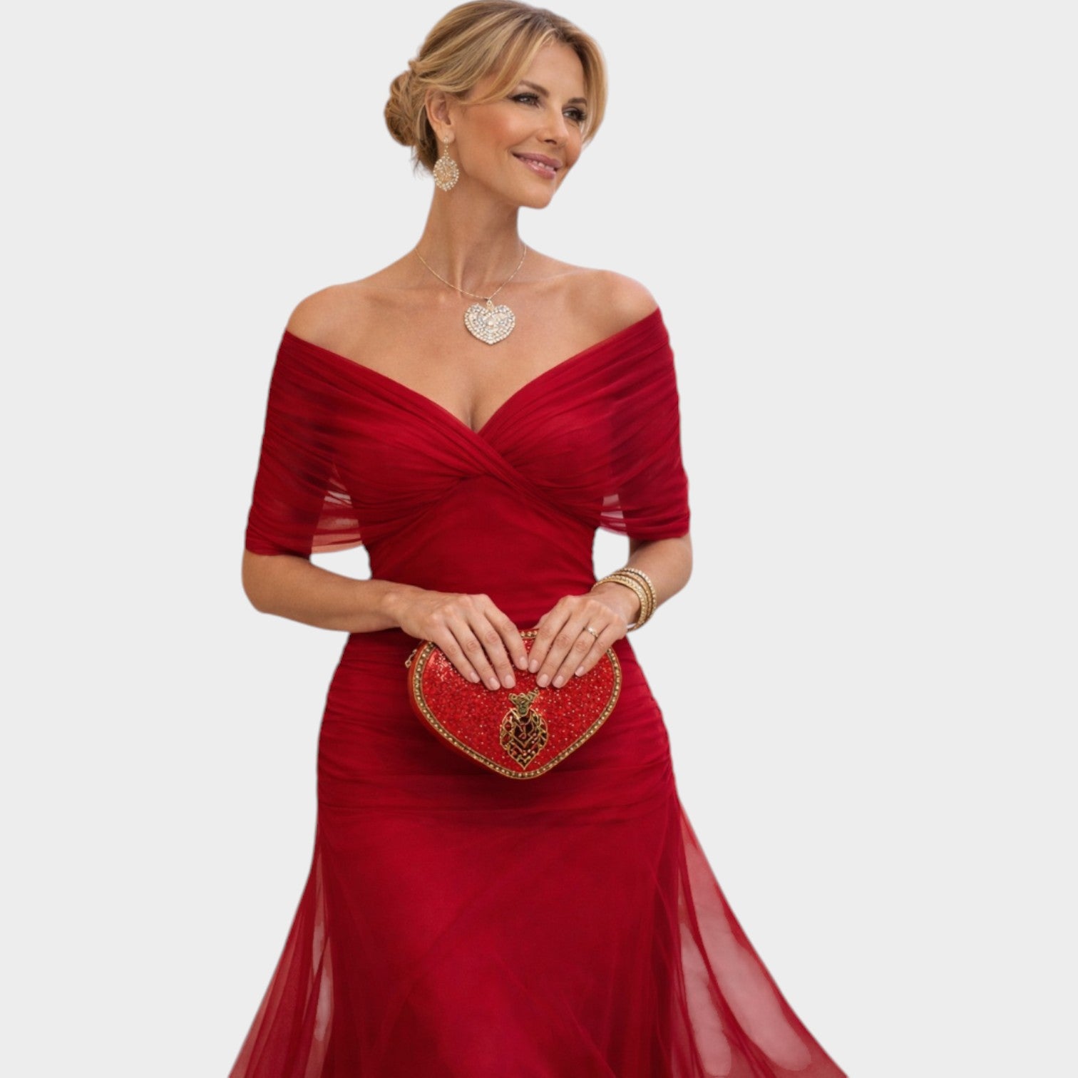 Off Shoulder Wedding Guest Maxi Dress