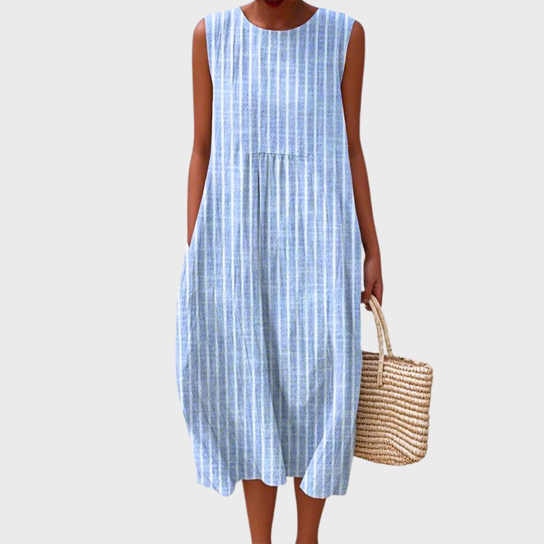 Sleeveless Plaid Summer Dress