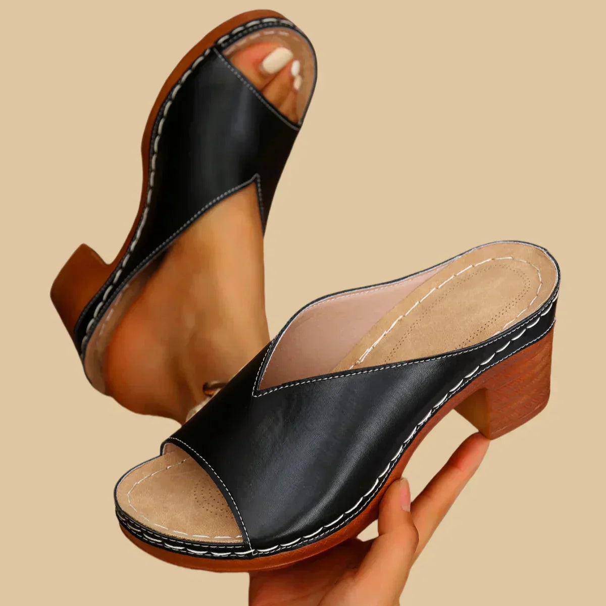 Lisa™ | Comfort-Oriented Orthopedic Sandals with Sturdy Heels
