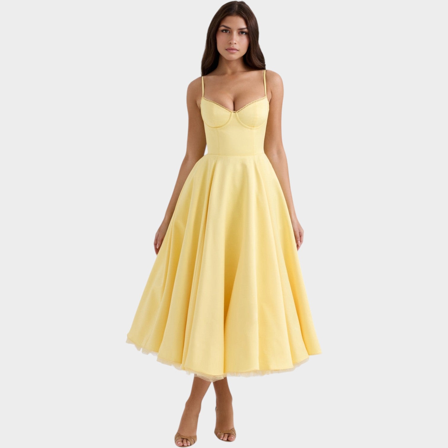 Cocktail Fit and Flare Midi Dress