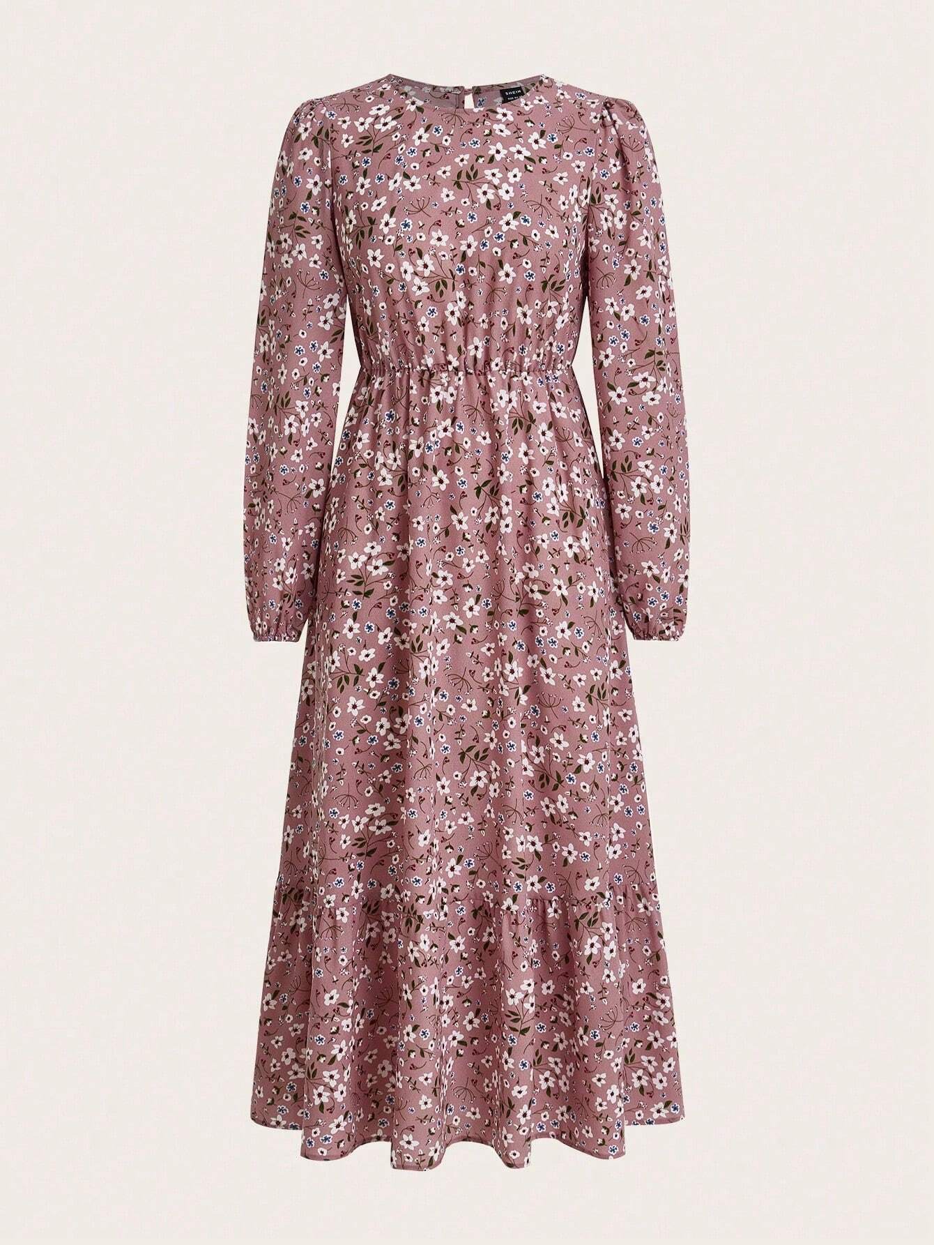 Flora | Women's Maxi Dress with Floral Print, Bishop Sleeves, and Smocked Waist