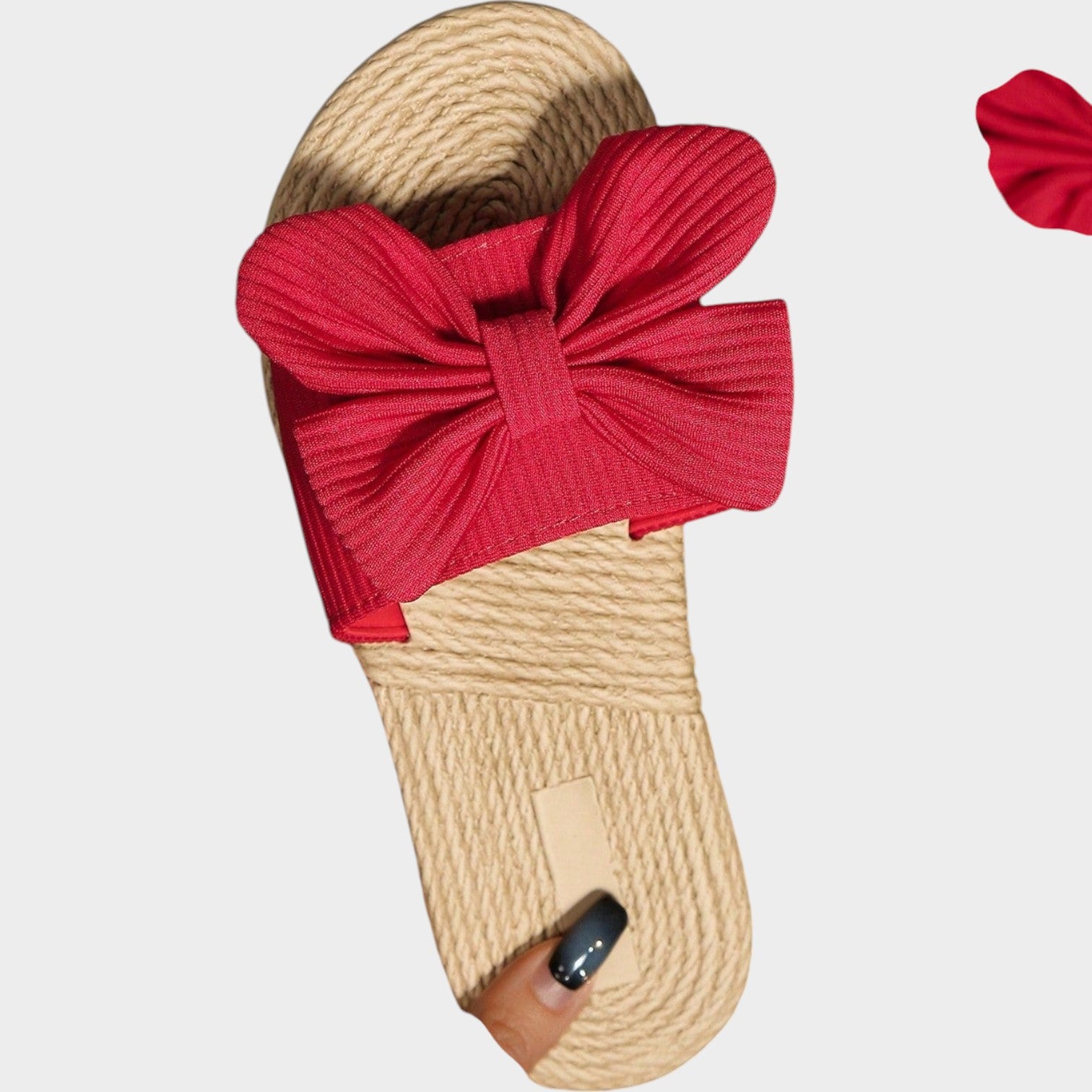 Espadrille Bow Summer Slides