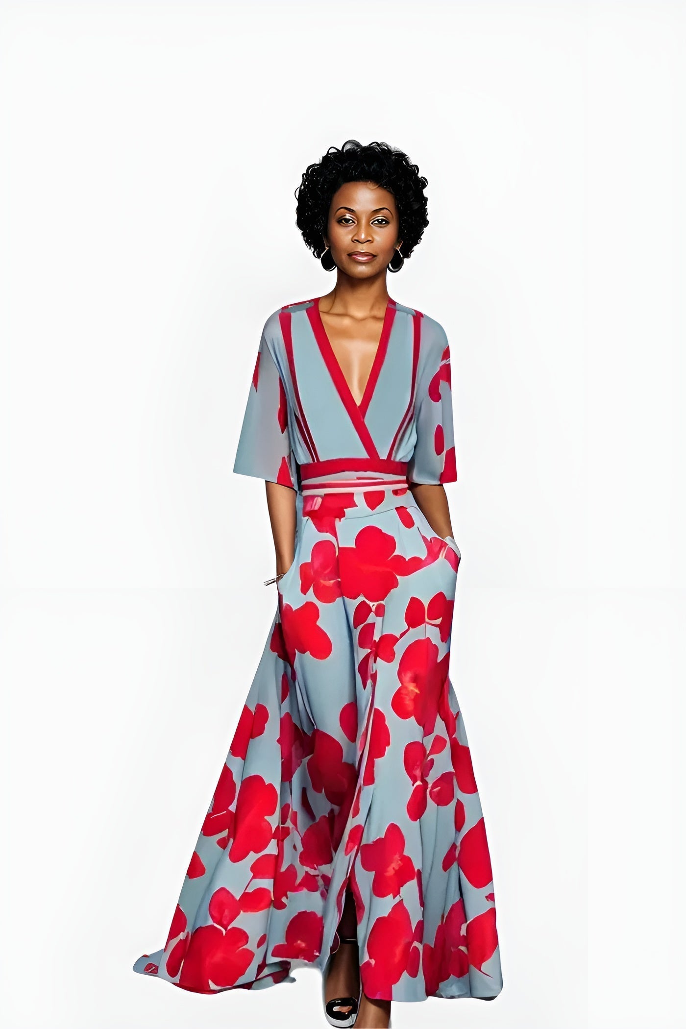 Florita™ | Elegant Floral Wrap Dress