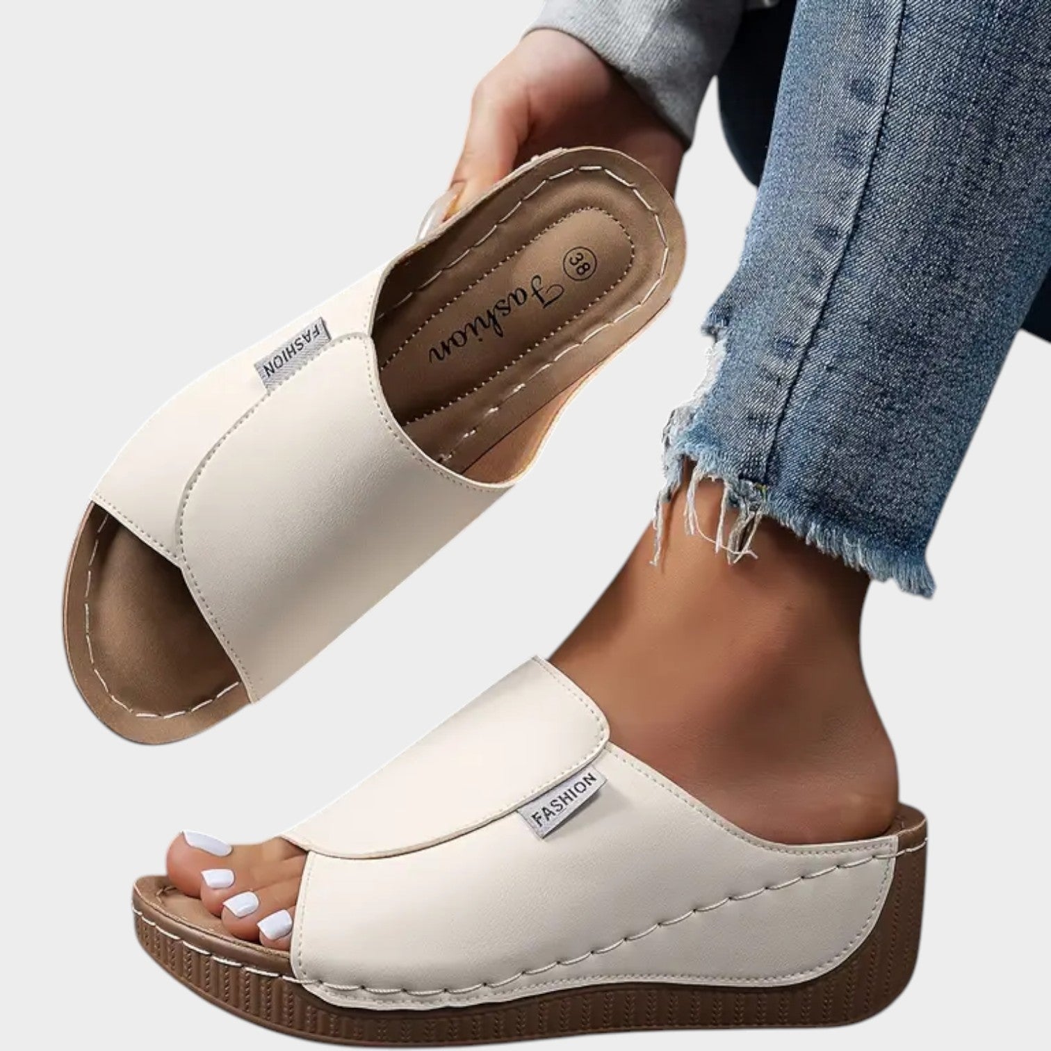 Comfort Slide Leather Sandals