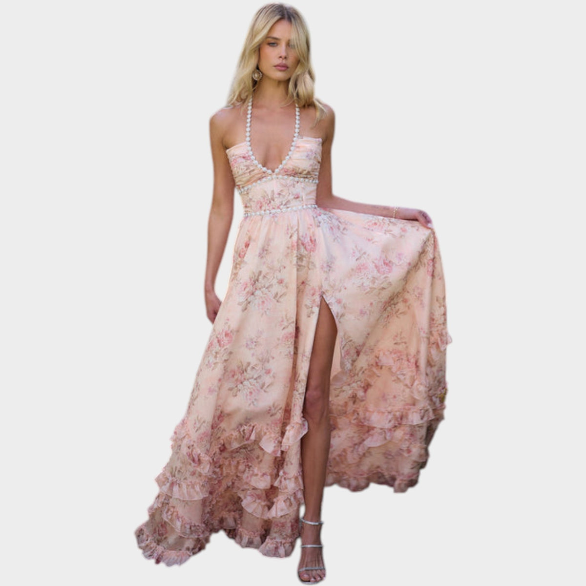 Women's Floral Maxi Wedding Guest Dress
