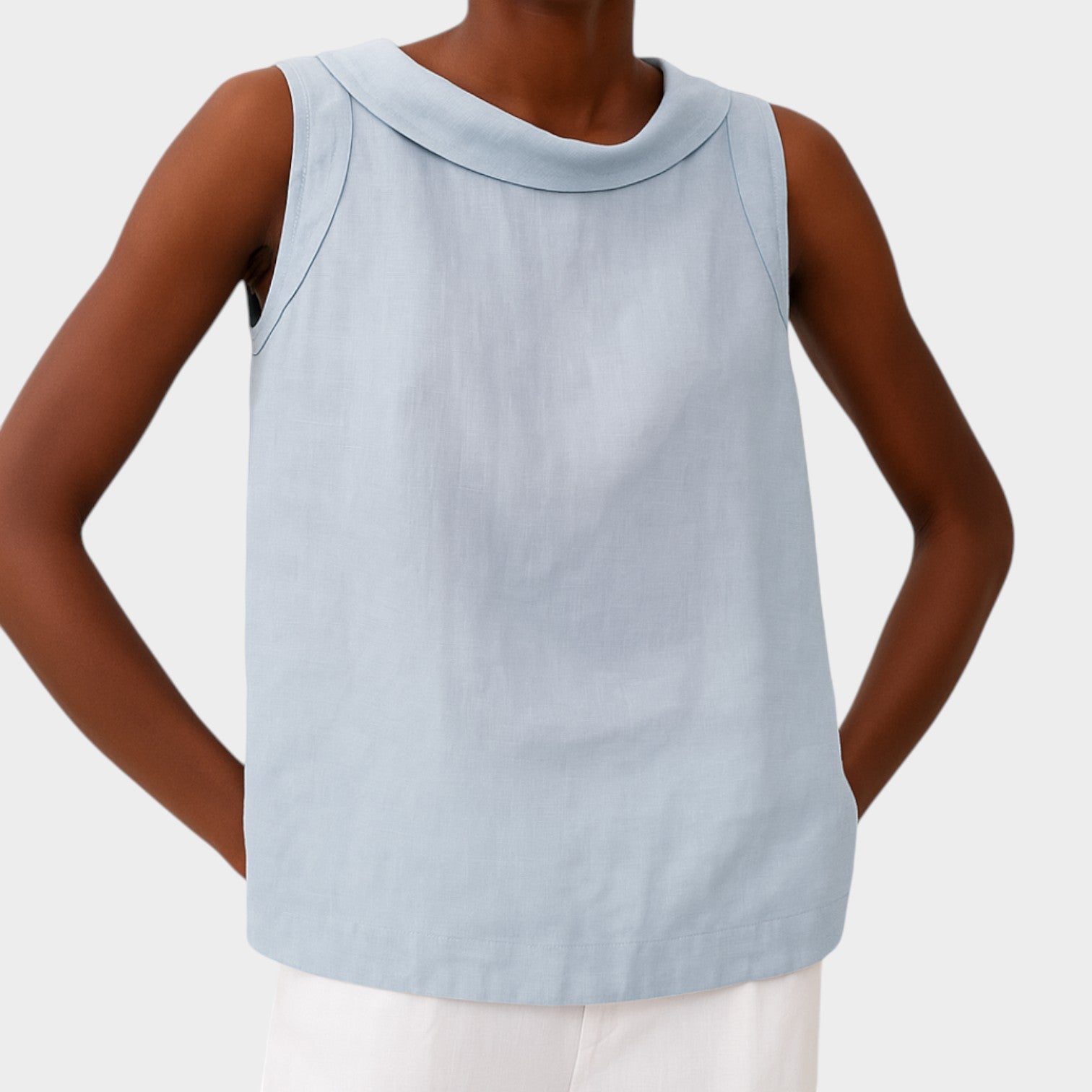 Sleeveless Linen Top