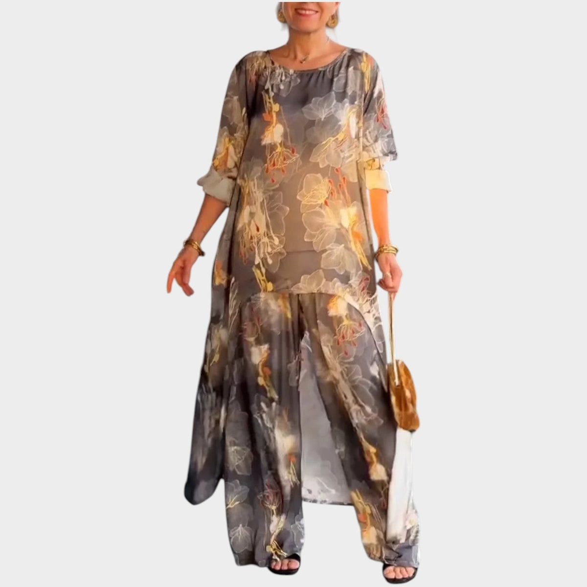 Women's Matcing Set Floral Airy Two Piece