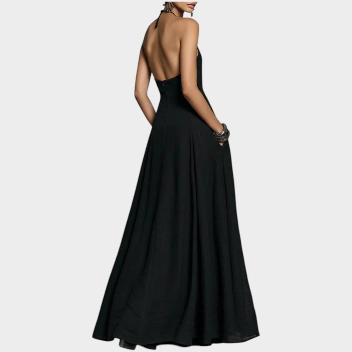 Women's Halter Flow Maxi Dress