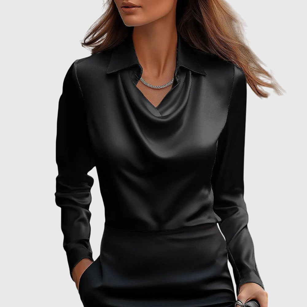 Silk Cowl Neckline Blouse