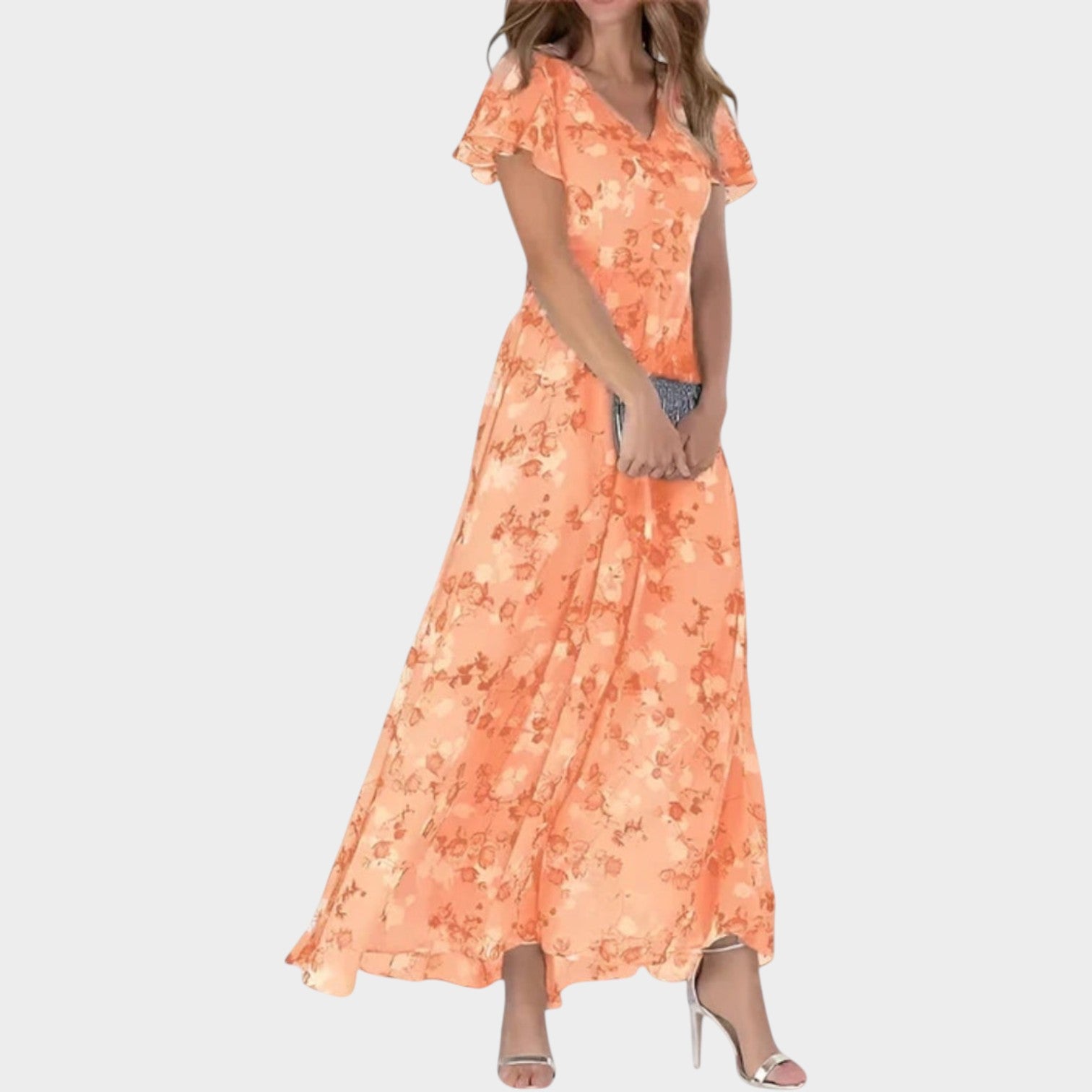 Floral V-Neck Maxi Dress