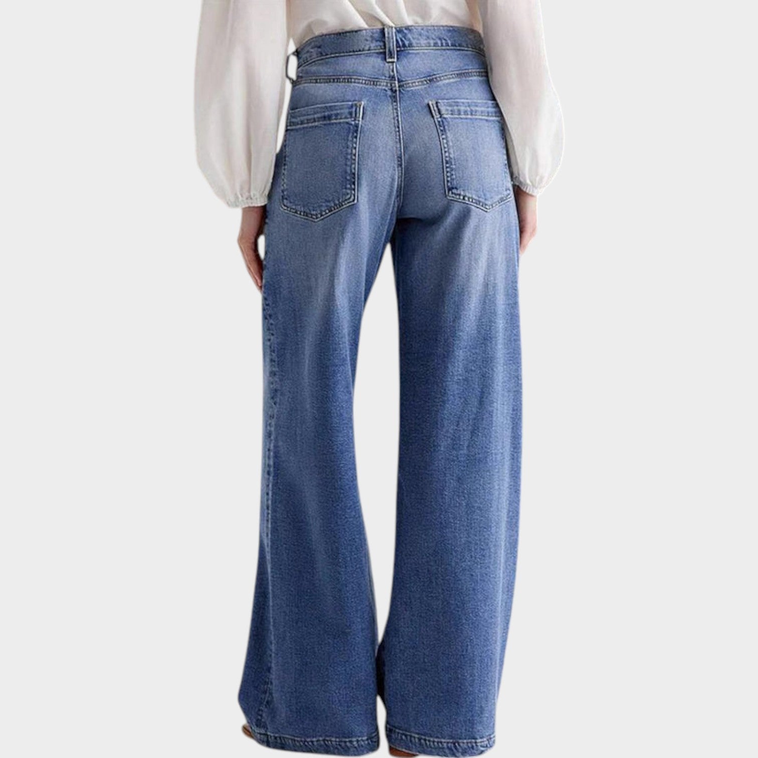 Retro High Waisted Wide Leg Pants