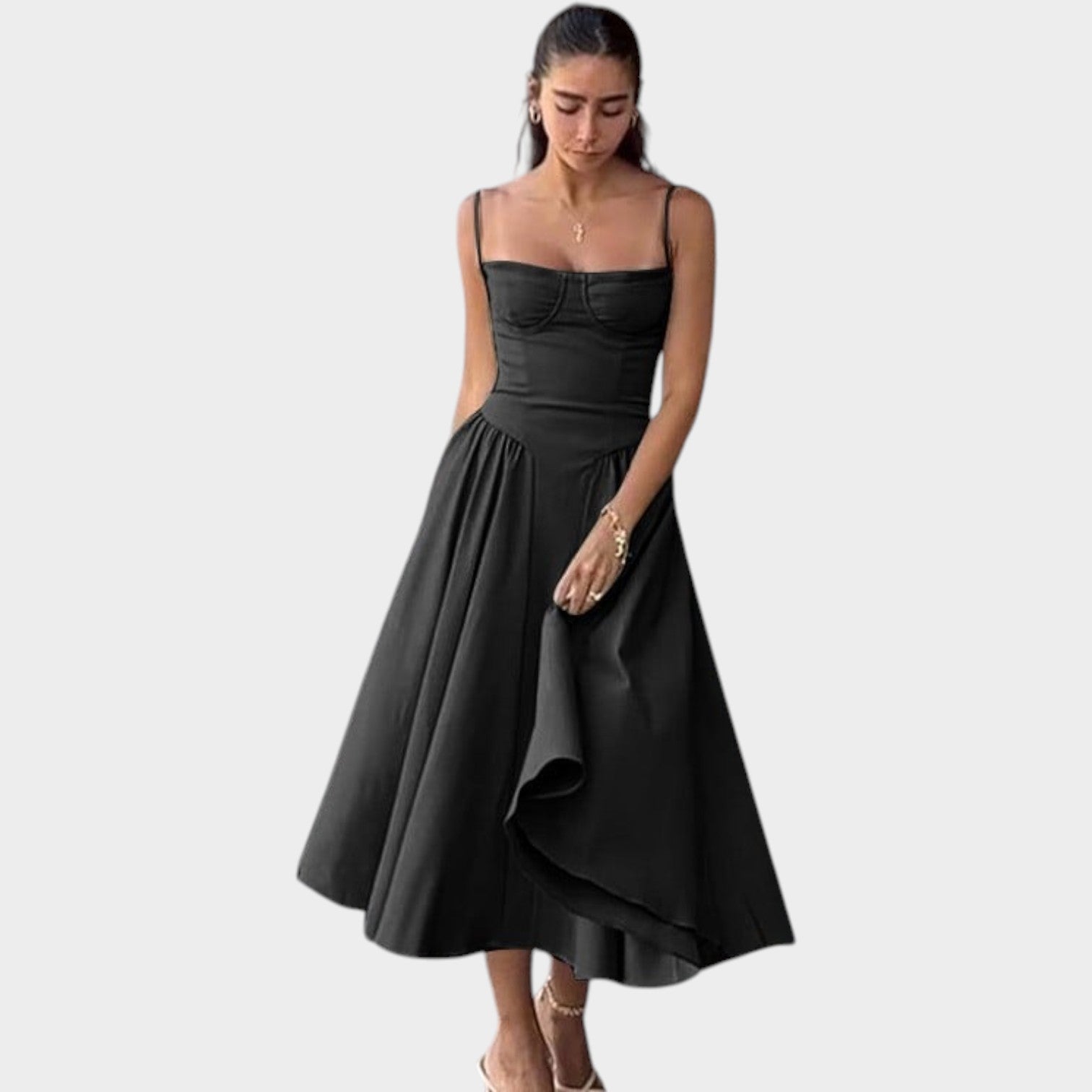 Elegant Cocktail & Wedding Guest Midi Dress