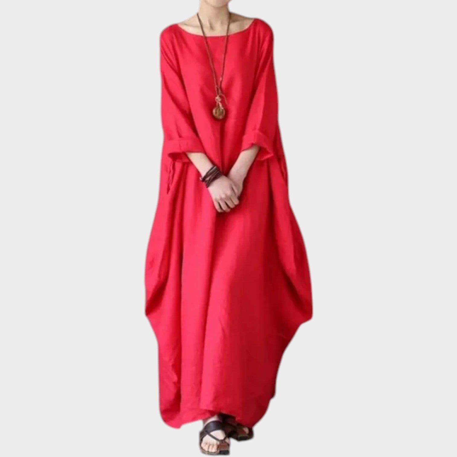 Linen Oversized Casual  Maxi Dress