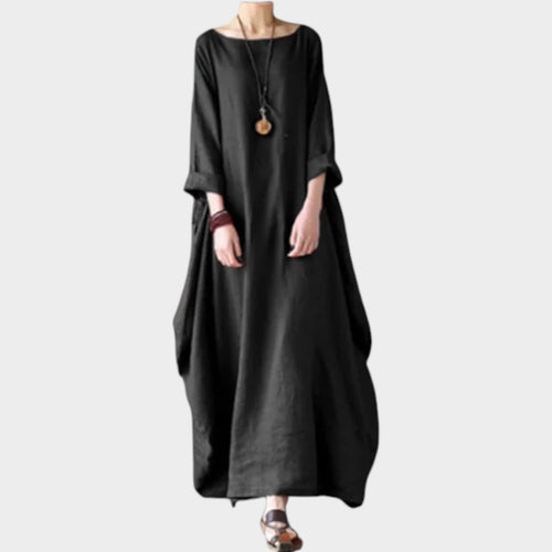 Linen Oversized Casual  Maxi Dress