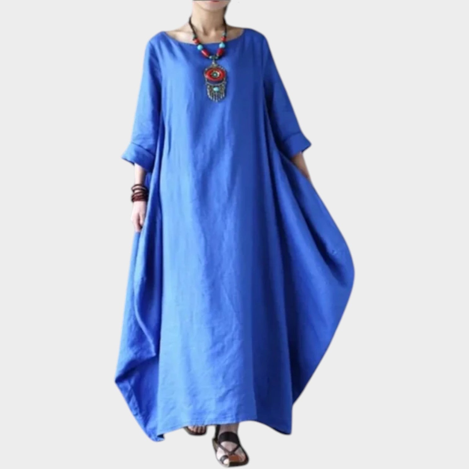 Linen Oversized Casual  Maxi Dress