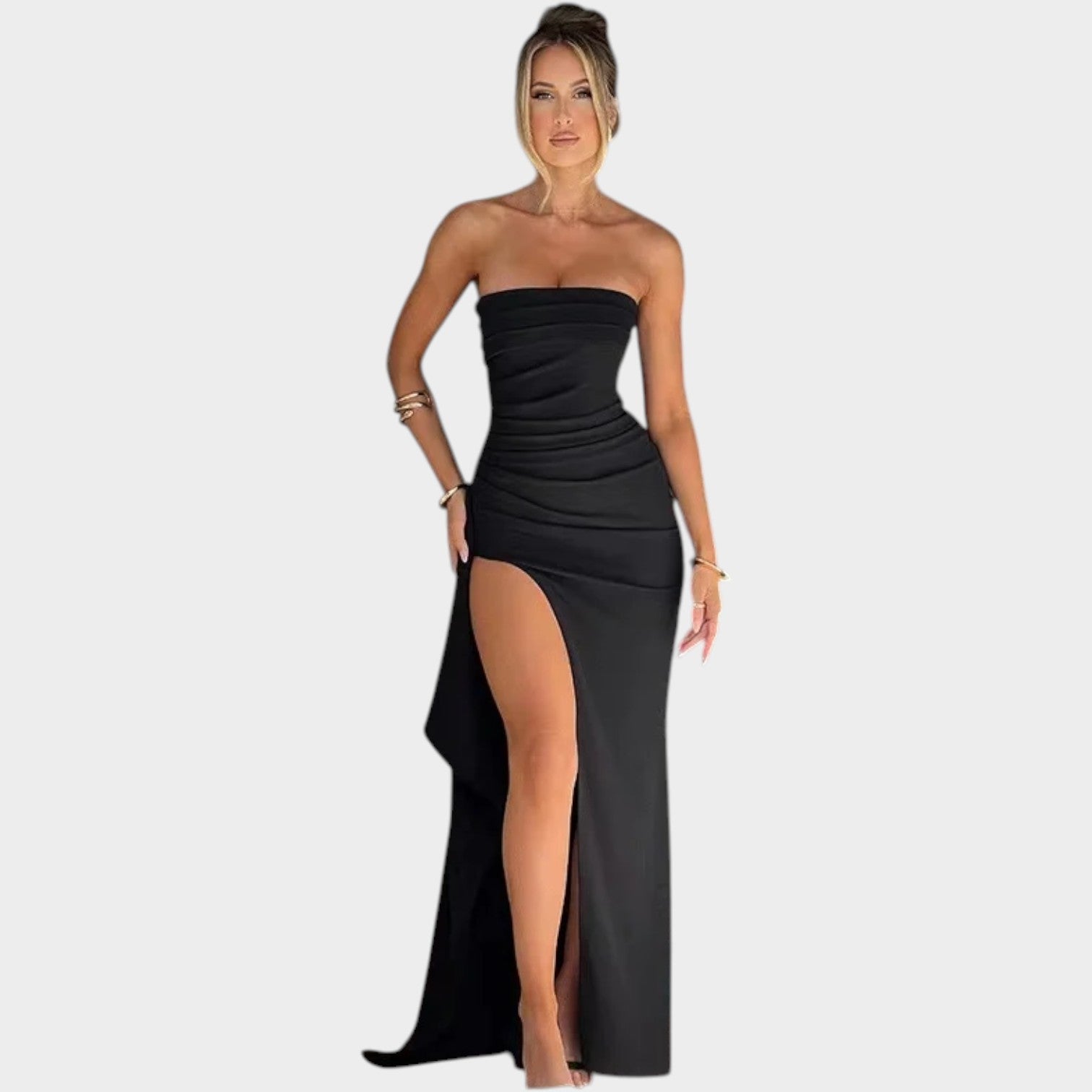 Formal Strapless Maxi Dress