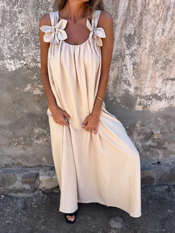 Floral Shoulder Maxi Dress
