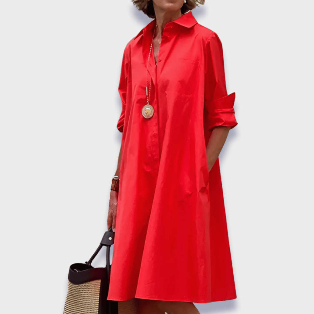 Leah™ | Chic Midi Polo Dress