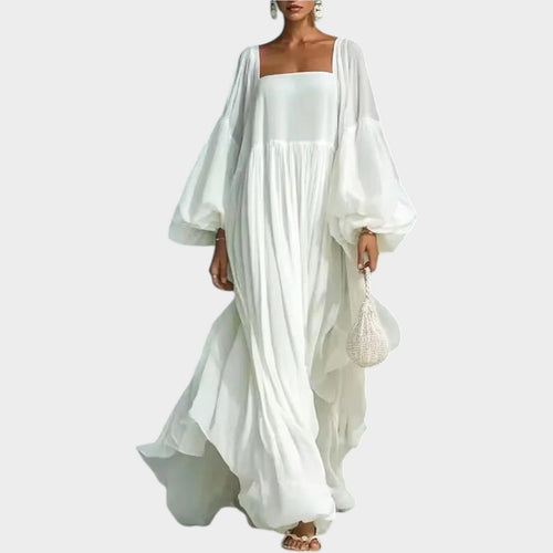Women's Flowy Balloon‑Sleeve Maxi Dress