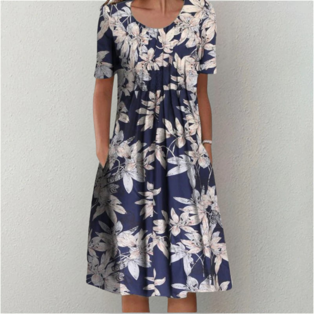 Gwendolyn™ | Chic Floral Dress with Pockets for Effortless Style