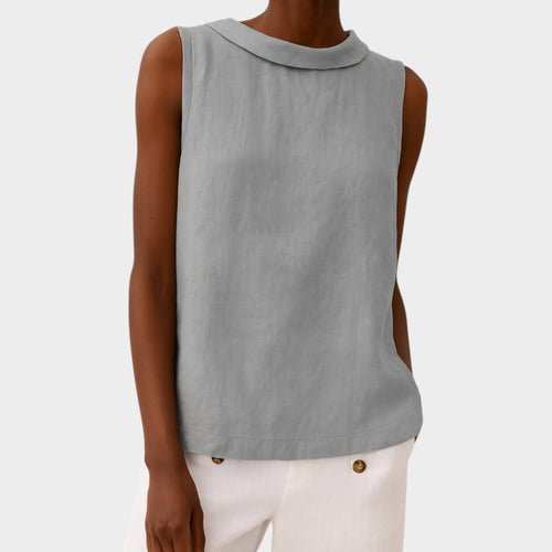 Sleeveless Linen Top