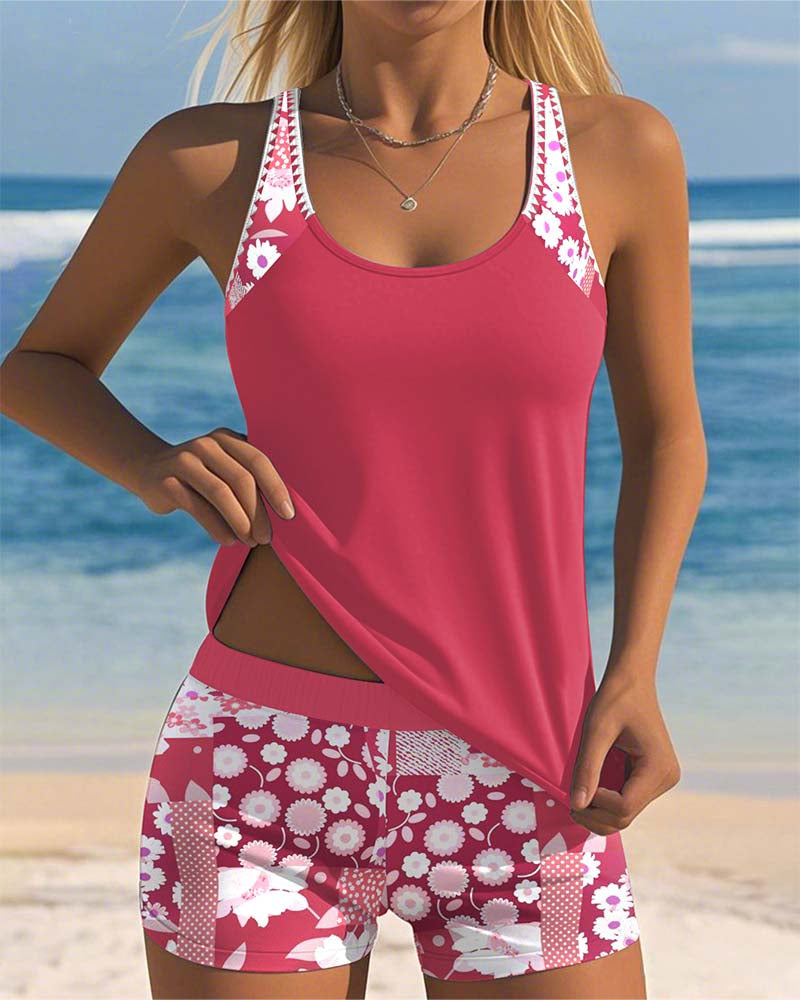 Melanie™ | Floral Two-Piece Swimsuit for a Comfortable Beach Look