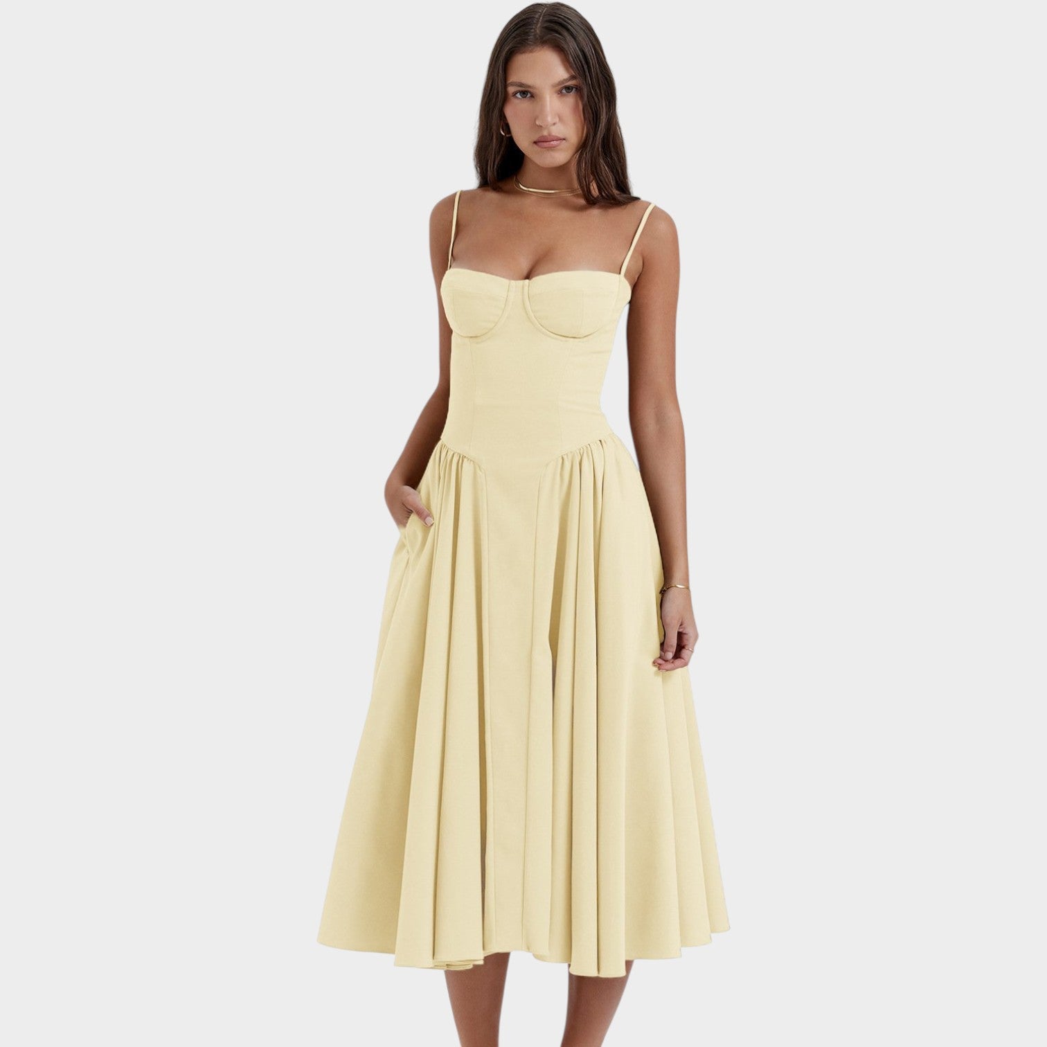 Elegant Cocktail & Wedding Guest Midi Dress