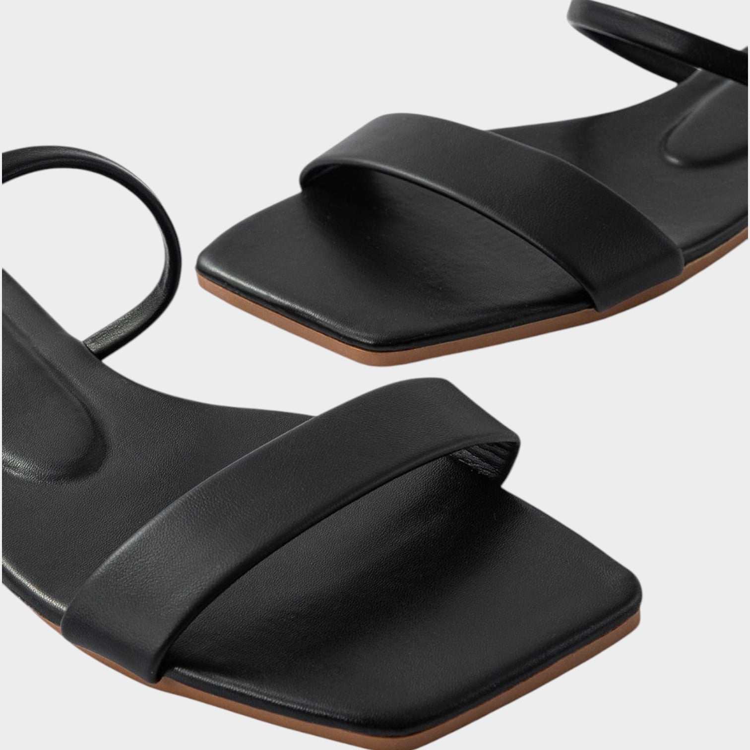 Square Toe Ring Summer Slides