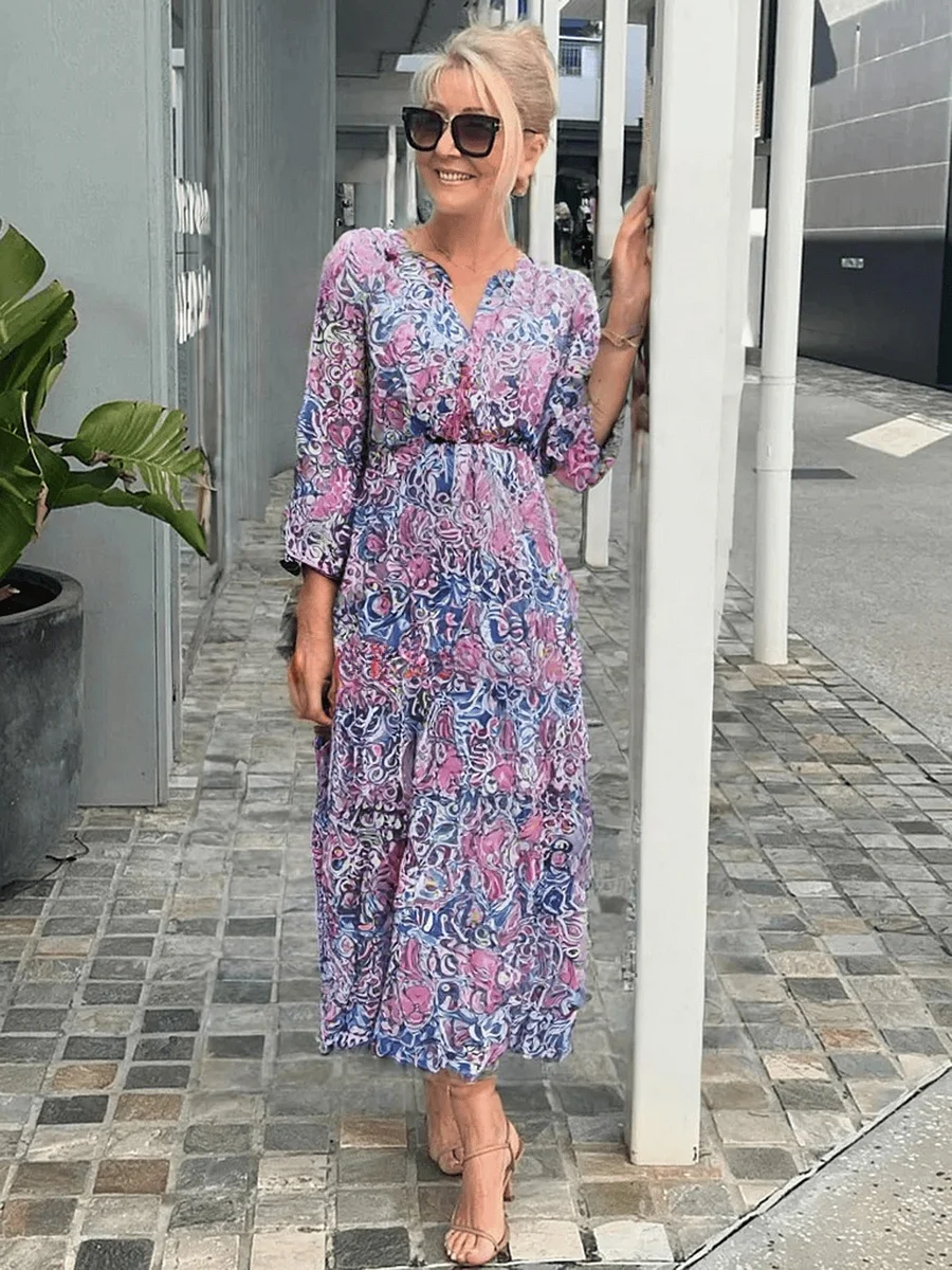 Ivy™ | Bohemian Floral Casual Dress