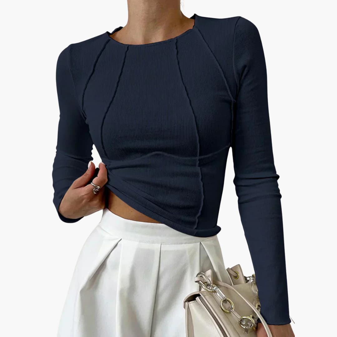 Penny™ | Long Sleeve Top with Sculpted Seams