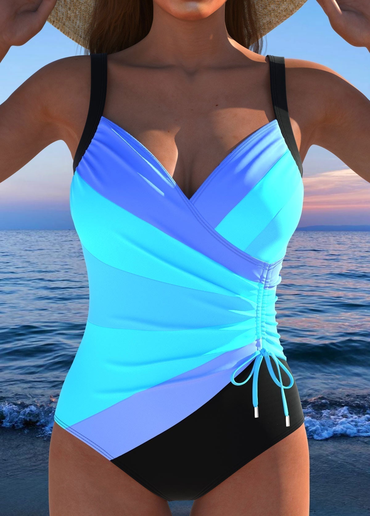 Violette | Women's Printed Swimsuit with Tummy Control