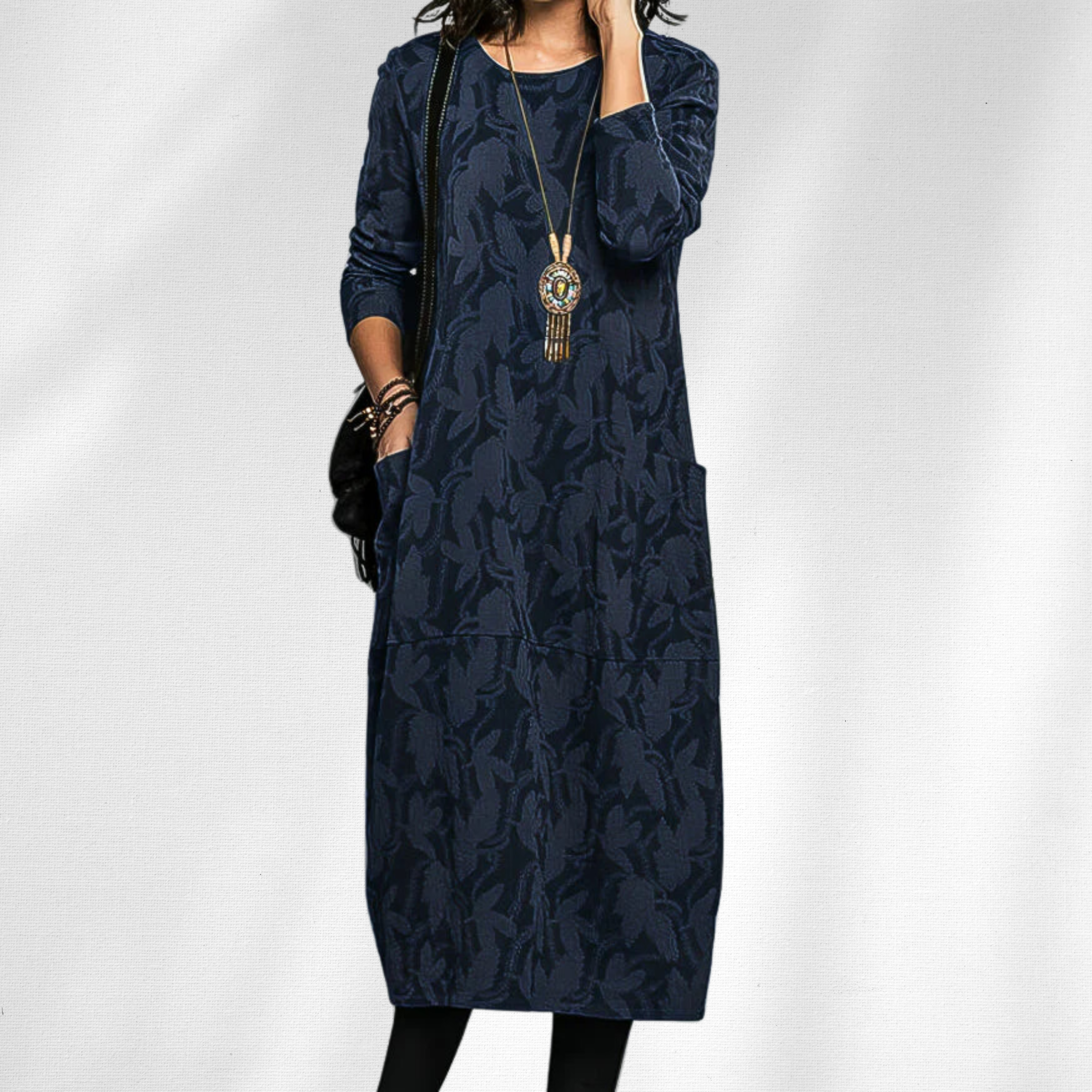 Aurora™ | Stylish Crewneck Winter Dress