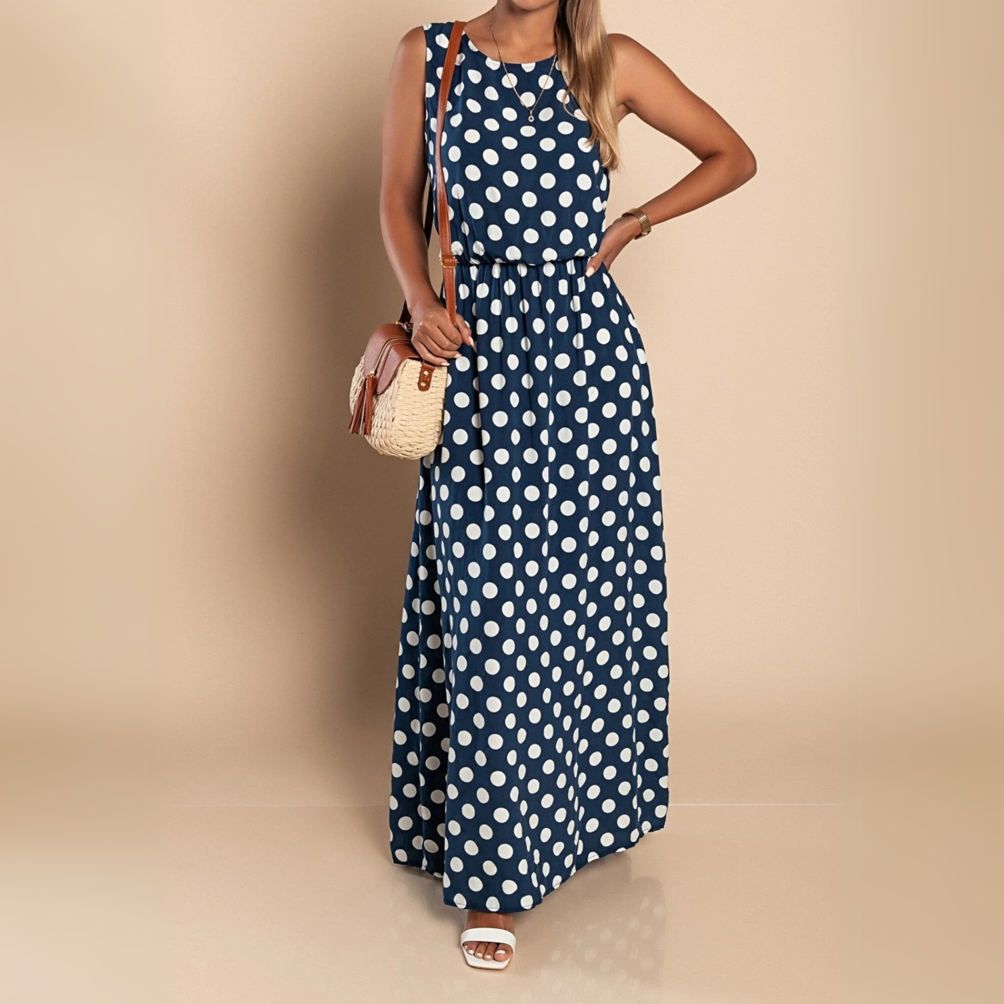 Paula™ Polka Dot Maxi Dress