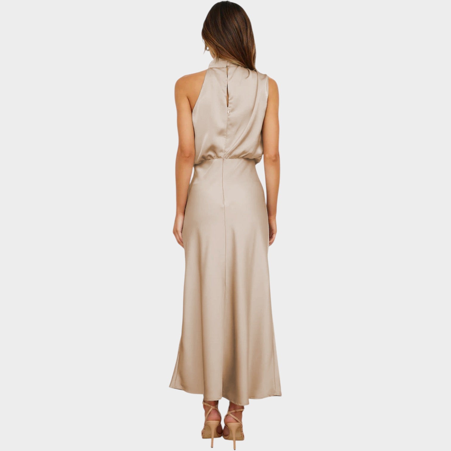 Satin Sleeveless Formal Dress