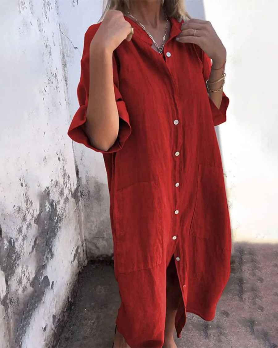Valerie™ | Bohemian Style Shirt Dress