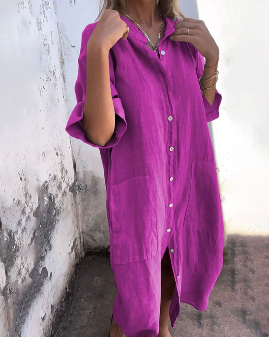 Valerie™ | Bohemian Style Shirt Dress