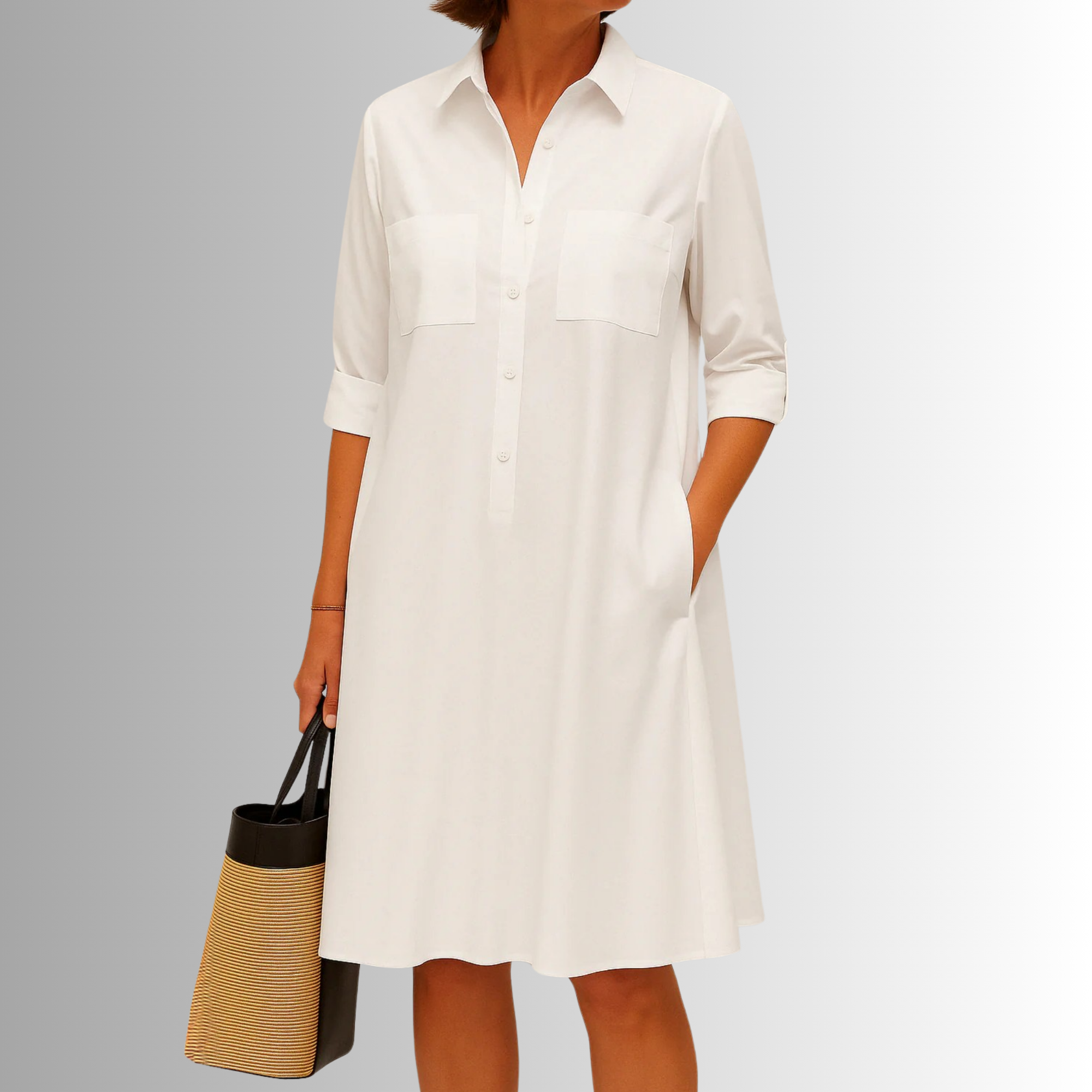 Cathy™ | Breezy Button-Up Dress