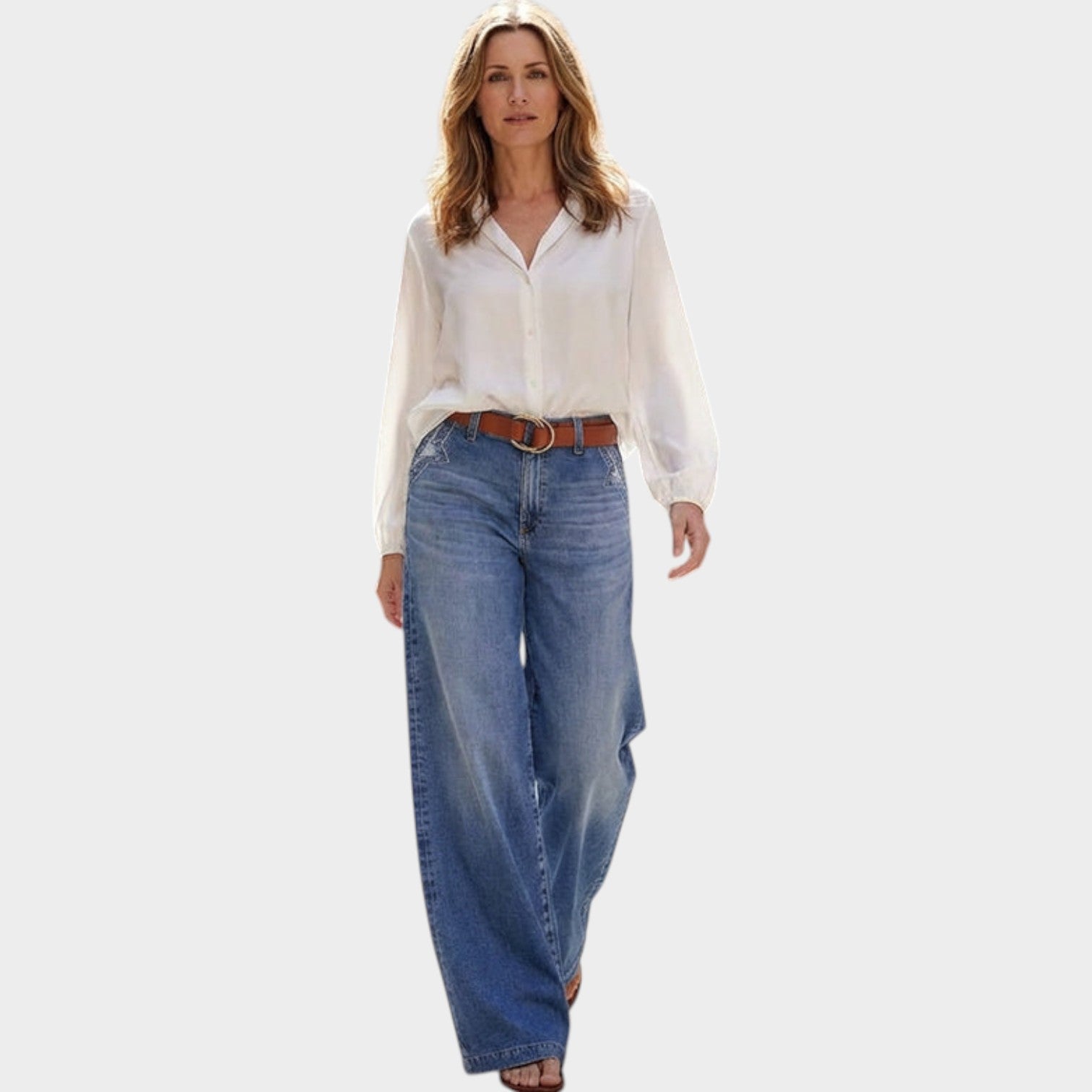 Retro High Waisted Wide Leg Pants