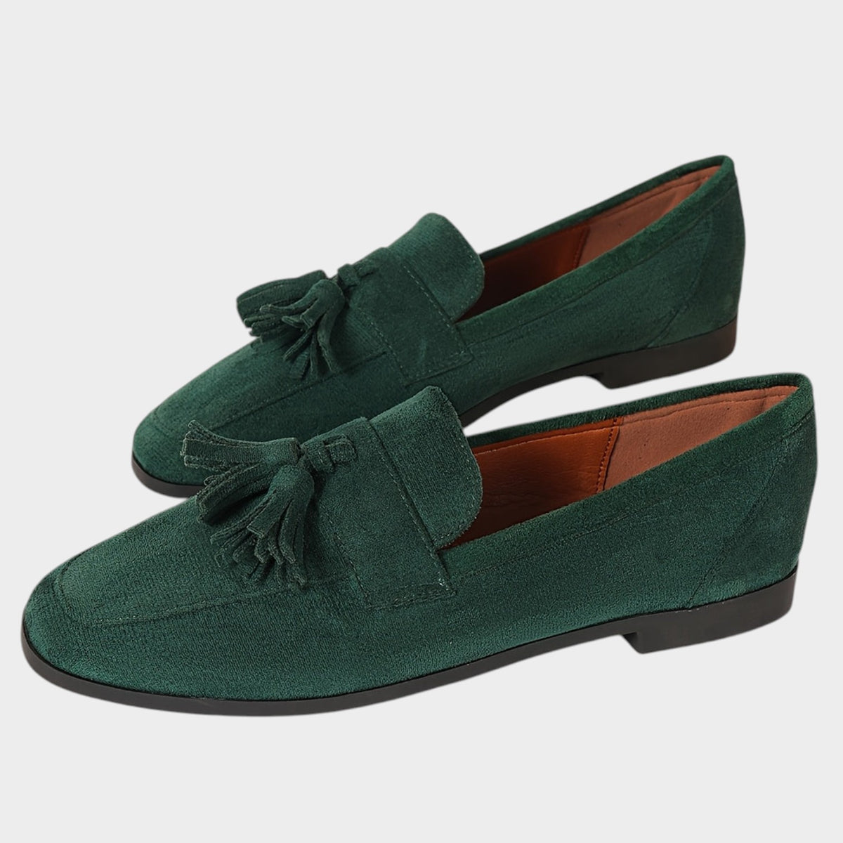 Women’s Tassel Loafers with Low Block Heel