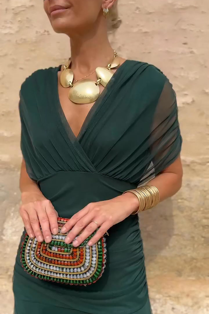 Alison™ | Chic V-Neck Maxi Dress for Enchanting Parties