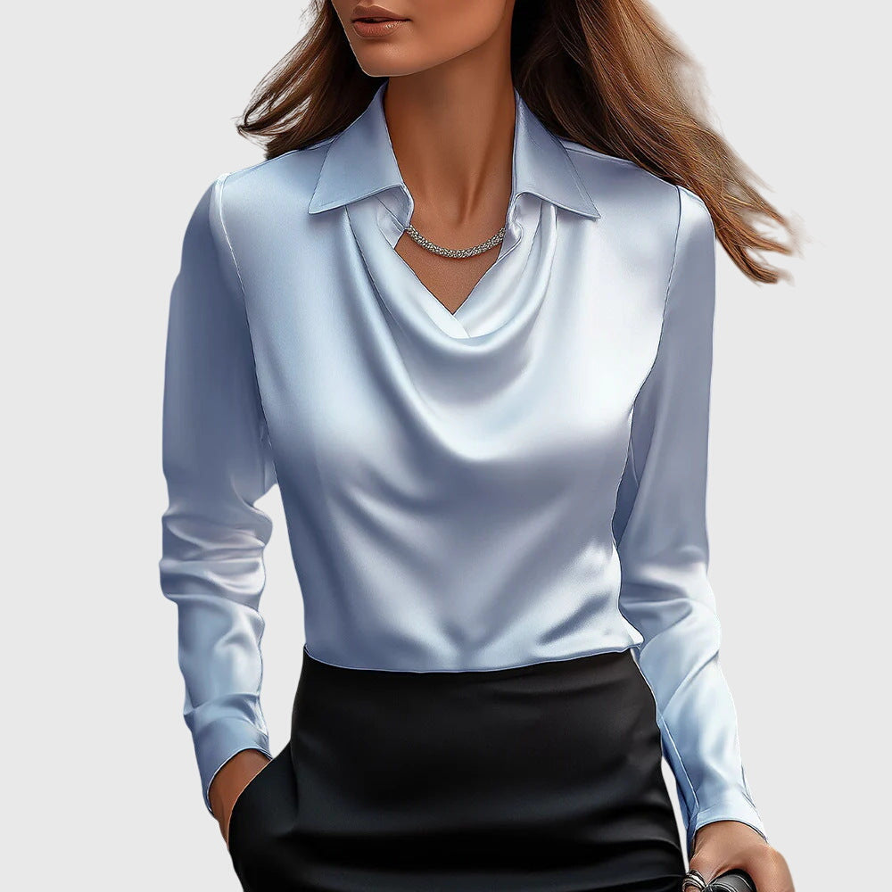 Silk Cowl Neckline Blouse