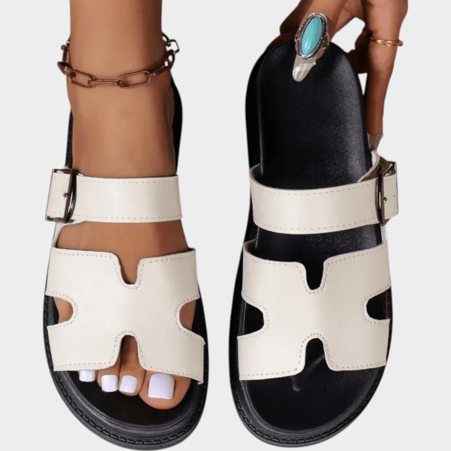 Fisherman Buckle Slide Sandals
