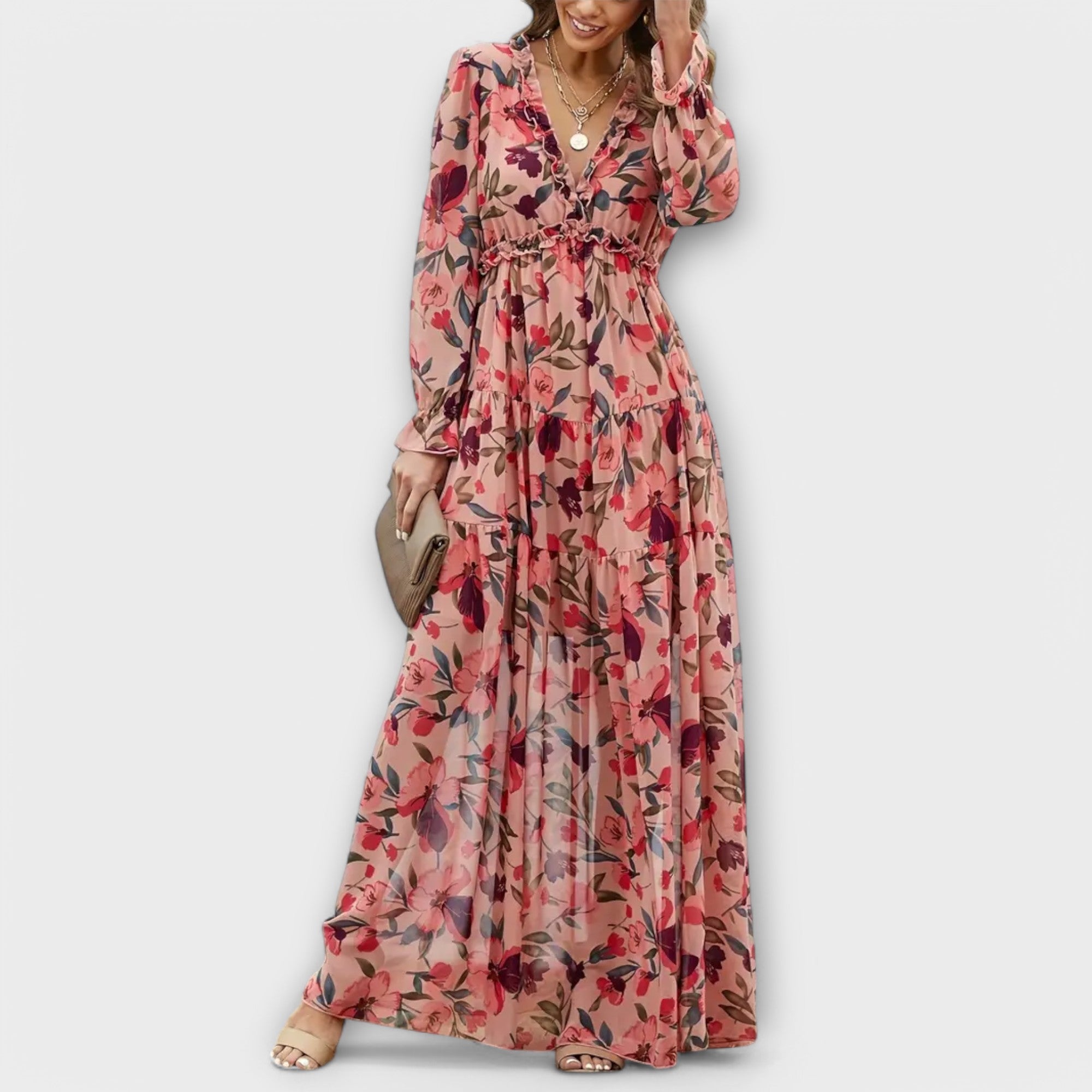 Wilma™ Floral V-Neck Maxi Dress