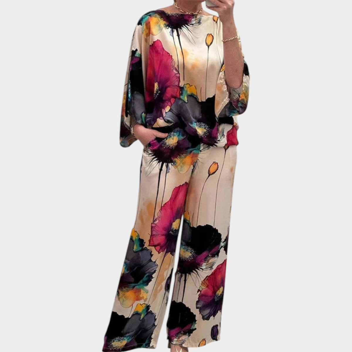 Women's Floral Two Piece Matching Set
