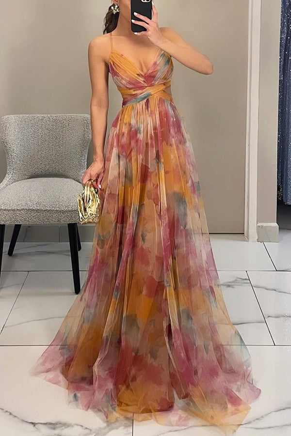 Cindy™ | Elegant Floral Maxi Dress